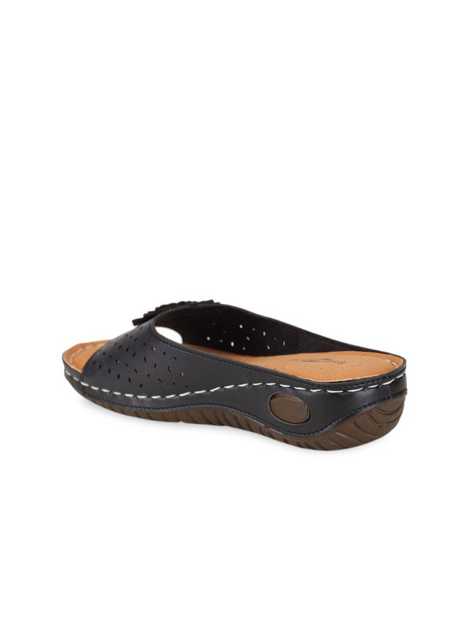 She Zone Shezone Women Black Open Toe Flats - Image 3