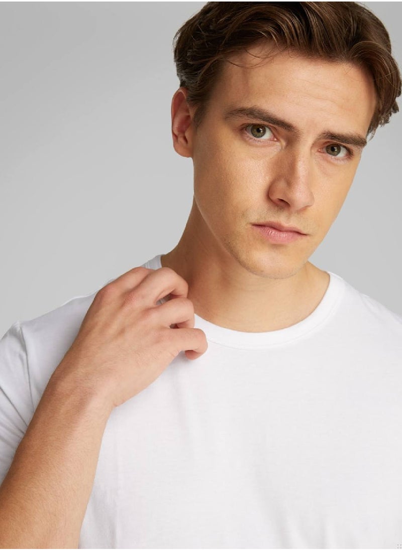 CALVIN KLEIN Men's 3 Pack Lounge T-Shirts - Cotton Blend, White  - Image 4