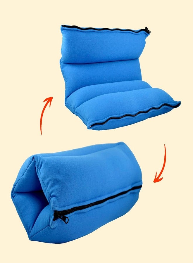 Yogibo ZippaRoll Multiple Purpose Roll up Pillow- Use as a Pillow, Seat Cushion or as Lumbar Back Support - Perfect for Neck, Back or Knees (Blue) - Image 4