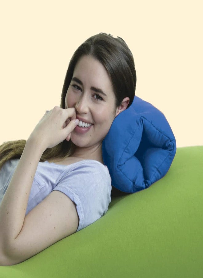 Yogibo ZippaRoll Multiple Purpose Roll up Pillow- Use as a Pillow, Seat Cushion or as Lumbar Back Support - Perfect for Neck, Back or Knees (Blue) - Image 5