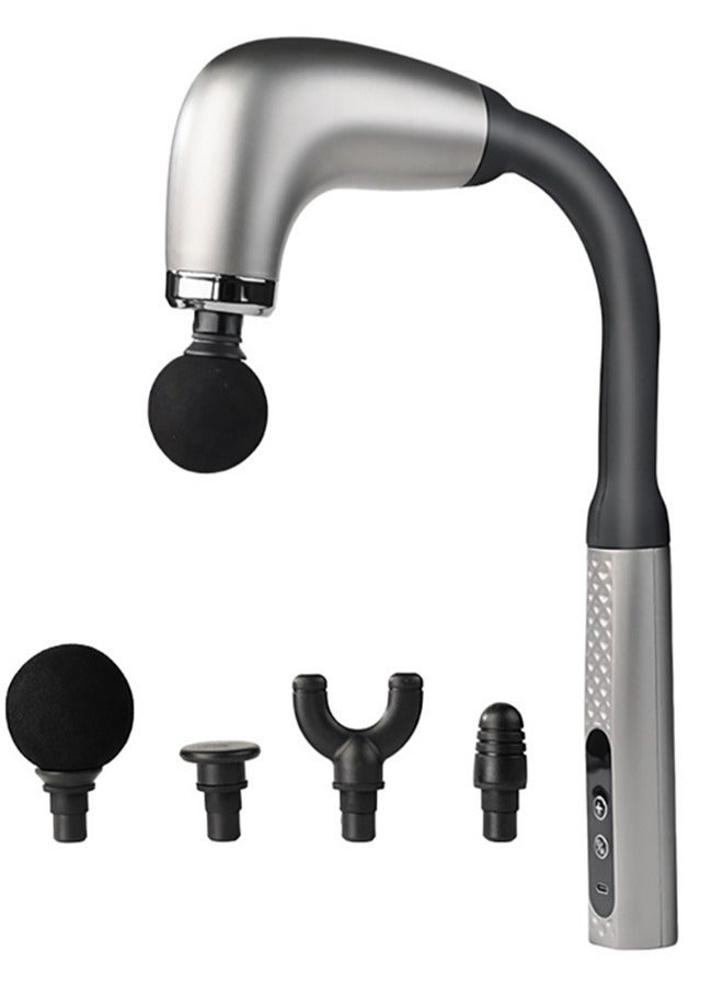 Massage Gun with Extended Handle Revolutionary U Shaped Back Massager Deep Tissue Body Massager with 4 Heads 9 Speeds for Neck Shoulder Back Leg Pain Relief Reach Every Muscle with Ease - Image 2