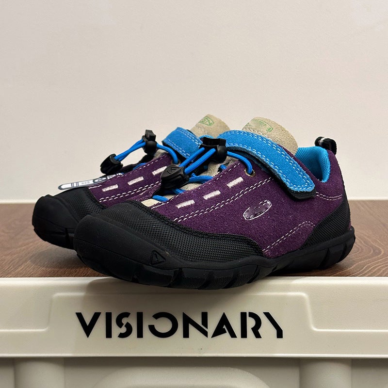Jasper New Spring Outdoor Hiking Shoes Anti-Velvet Cowhide Casual Sneaker Boys Girls Middle School Children - Image 1