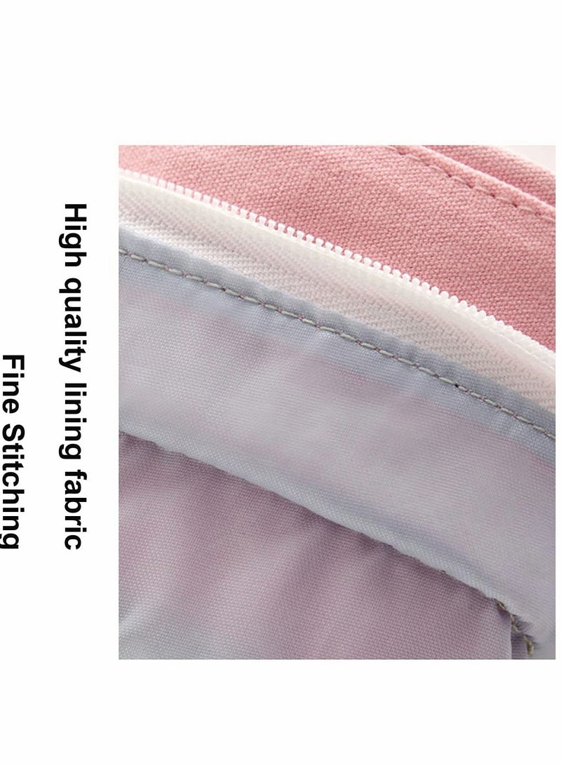 SYOSI Stationery Case, Cute Pencil, Animal Canvas Pencil Bag Telescopic Pen Standing, Great for Cosmetics Pouch Makeup for Age Grading More than 36 Months - Image 5