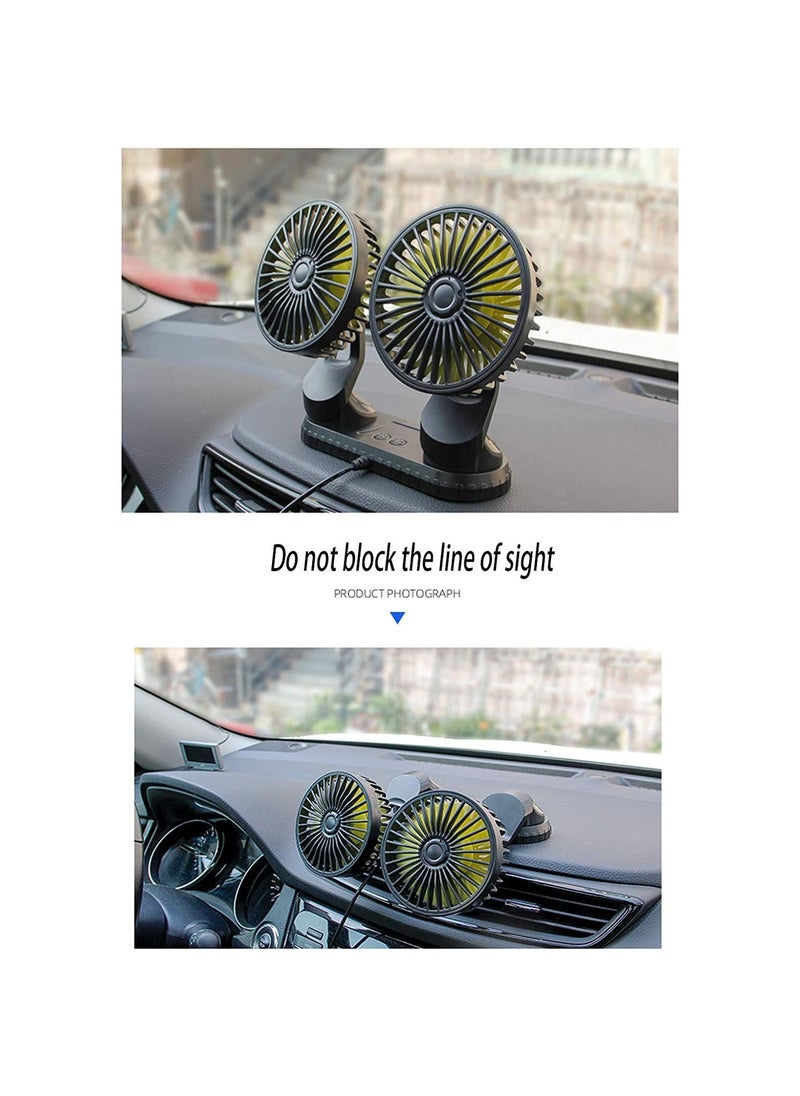 DeloPik - Electric Car Dashboard Fan with Cord (5V, 9FT) - Image 1