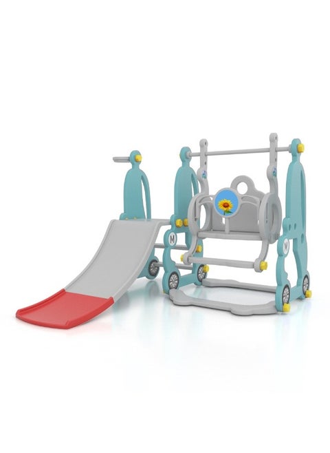 Dreeba 3-in-1 Kids Slide and Swing playset with Basketball Hoop