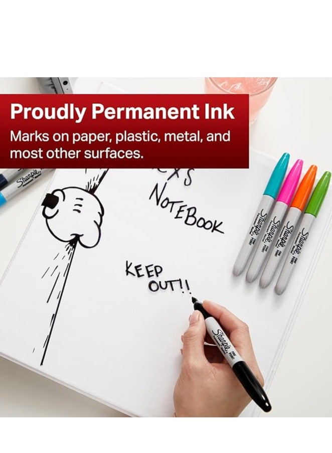 شاربي أقلام شاربي الدائمة ذات النقاط الدقيقة باللون الأسود عدد 12 - Image 2