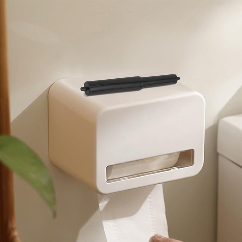 2pcs Toilet Paper Holder Roller Spring Rod Replacement Chrome and Black Toilet Paper Stick for Bathroom Hardware Accessories - Image 4