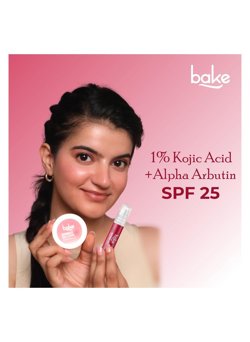 BAKE 1% Kojic Acid Beetroot Tinted Brightening Lip Balm Oil for Dark & Pigmented Lips with SPF 25 PA++++ with Alpha Arbutin (15g) - Image 2