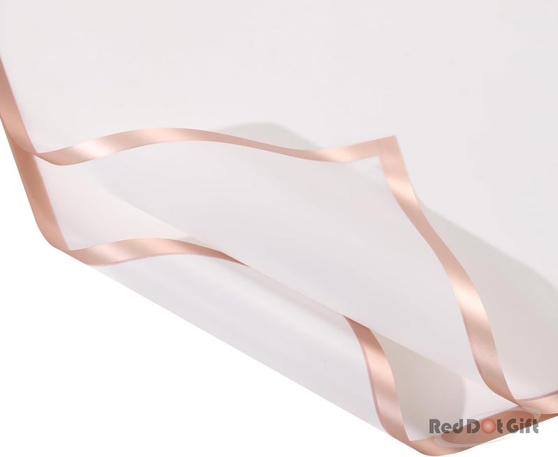 Red Dot Gift 20 Sheets Waterproof Flower Wrapping Paper with Gold Edges - Image 4