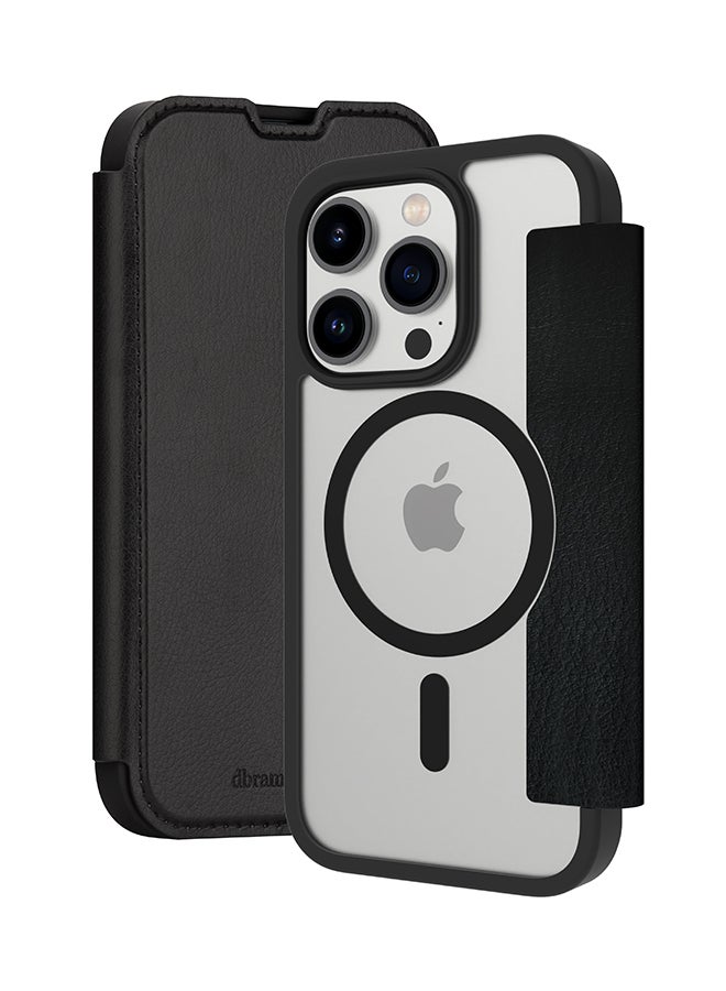 DBRAMANTE1928 جراب MagSafe شفاف أسود لهاتف iPhone 15 Pro Max - Image 1