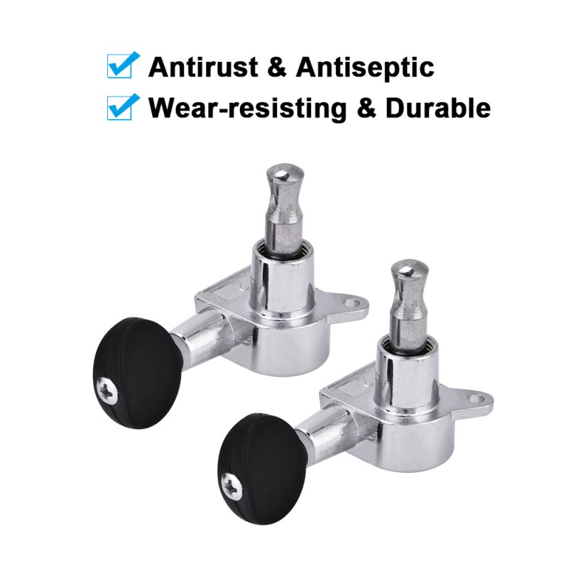 Locking Ukulele Tuning Pegs: Zinc Alloy Metal Construction - Anti-Rust High Stability Machine Heads for 4-String Ukulele Players - Image 5