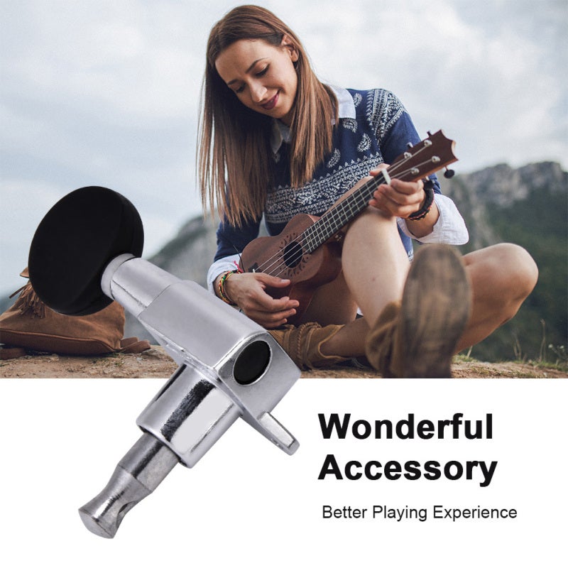 Locking Ukulele Tuning Pegs: Zinc Alloy Metal Construction - Anti-Rust High Stability Machine Heads for 4-String Ukulele Players - Image 1