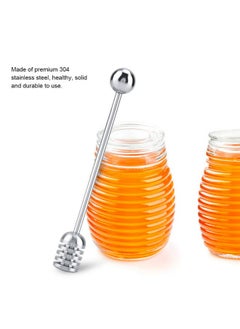 Zerodis Honey Dipper Sticks Solid Stainless Steel Honey And Syrup Dipper Stick Long Handle Honey Spoon Stirrer Mixing Tool For Honey Pot Jar Containers  - Image 5