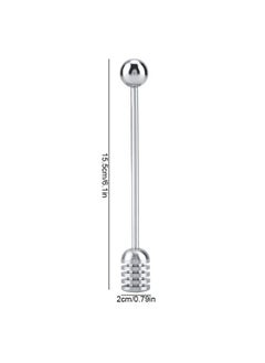 Zerodis Honey Dipper Sticks Solid Stainless Steel Honey And Syrup Dipper Stick Long Handle Honey Spoon Stirrer Mixing Tool For Honey Pot Jar Containers  - Image 3