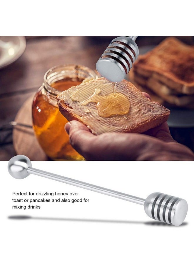 Zerodis Honey Dipper Sticks Solid Stainless Steel Honey And Syrup Dipper Stick Long Handle Honey Spoon Stirrer Mixing Tool For Honey Pot Jar Containers  - Image 4