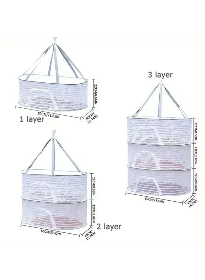 3 Tier Heavy Duty Folding Clothes Rack Adjustable Space Saving Drying Rack - Image 4
