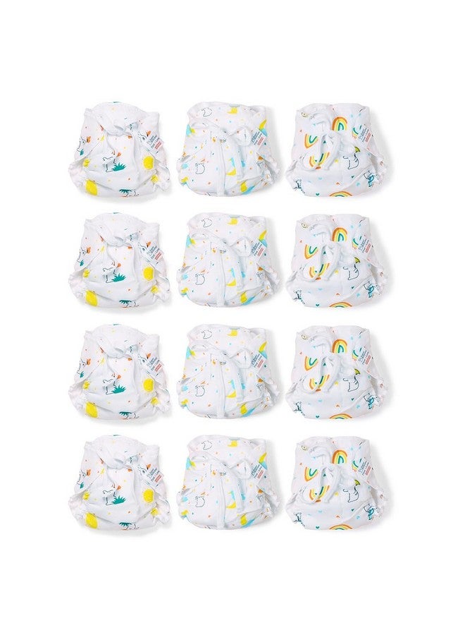 superbottoms First Love Muslin DryFeel Langot | Pack of 12 |Softest, Breathable & Gentlest langot for Baby with Premium Muslin Layer | 100% Waterproof |0 to 5 Months Old | Size - Small (Upto- 5kg) - Image 1