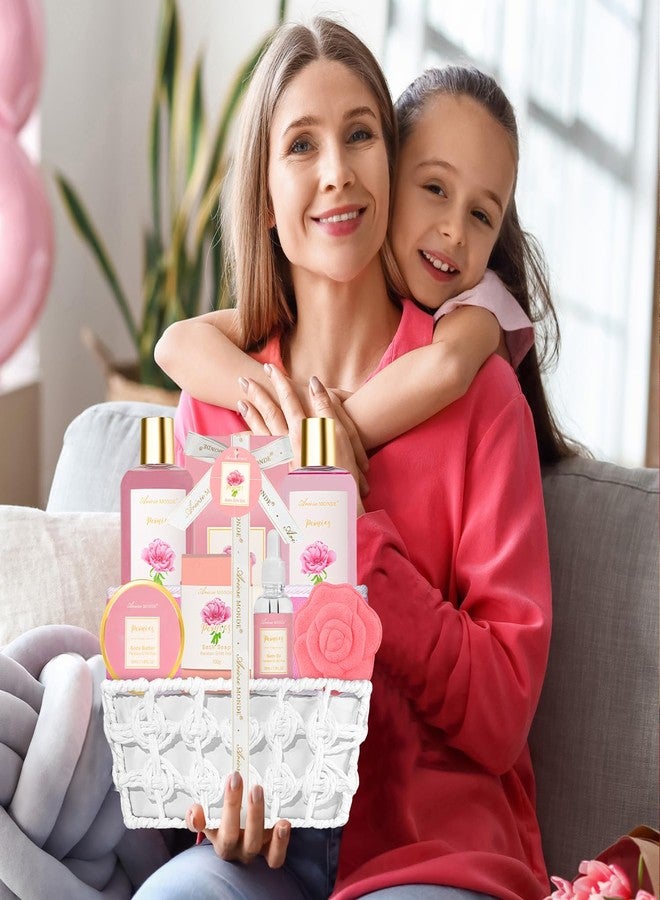 ArioseMonde Gift Basket for Women Bath and Body Gift Basket Set for Women, 9pcs Home Spa Set for Self Care, Mothers Day Relaxing Bath Sets Birthday Christmas Gifts for Mom Sister Her Wife - Image 4