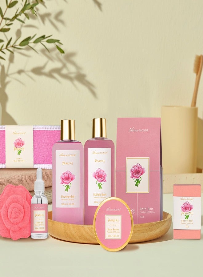 ArioseMonde Gift Basket for Women Bath and Body Gift Basket Set for Women, 9pcs Home Spa Set for Self Care, Mothers Day Relaxing Bath Sets Birthday Christmas Gifts for Mom Sister Her Wife - Image 3