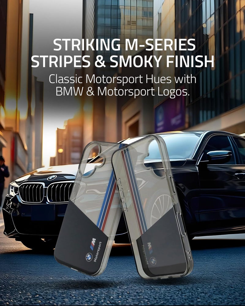 CG MOBILE BMW Phone Case [Official Licensed] Motorsport Collection|IML Printed Case with Vertical Stripes Protective Case/Cover Compatible with iPhone 16 Plus(6.7-Inch)(2024)-Black - Image 3