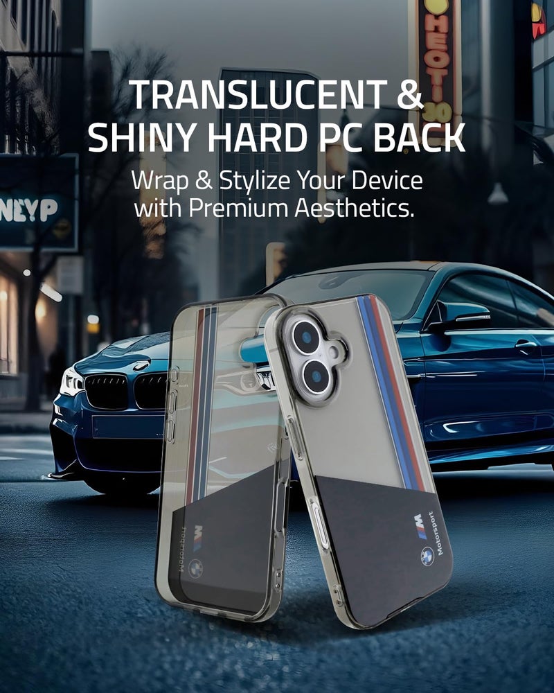 CG MOBILE BMW Phone Case [Official Licensed] Motorsport Collection|IML Printed Case with Vertical Stripes Protective Case/Cover Compatible with iPhone 16 Plus(6.7-Inch)(2024)-Black - Image 4