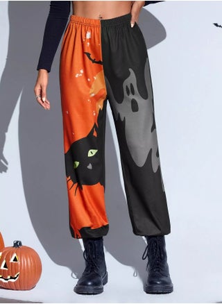 Halloween Cat And Ghost Print Color Block Sweatpants - pzsku/ZBC71A185124637CC1061Z/45/_/1736416571/06f4ae99-eec7-4471-a21b-4e71de3c8ac8