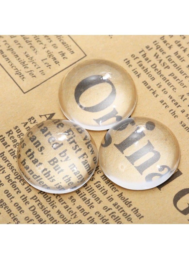 Dophee Round Glass Cabochon For Jewelry Making Clear Dome Tiles Cabochons With Flat Back Dome Bead Cameo Cabochon Tile For Diy Craft Photo Pendants Rings Necklace 25Mm/1In 10Pack  - Image 2