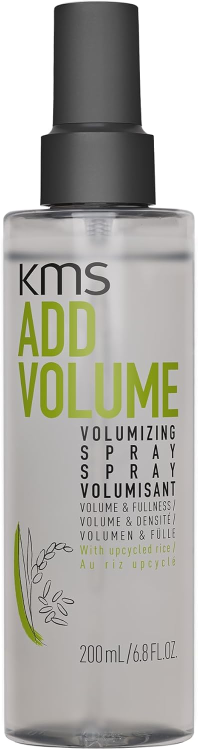 KMS AddVolume Volumizing Spray for Fine to Medium Hair Weightless Volume Body Fullness From Roots to Tips With Upcycled Rice Vegan formula Peta Approved 200ml