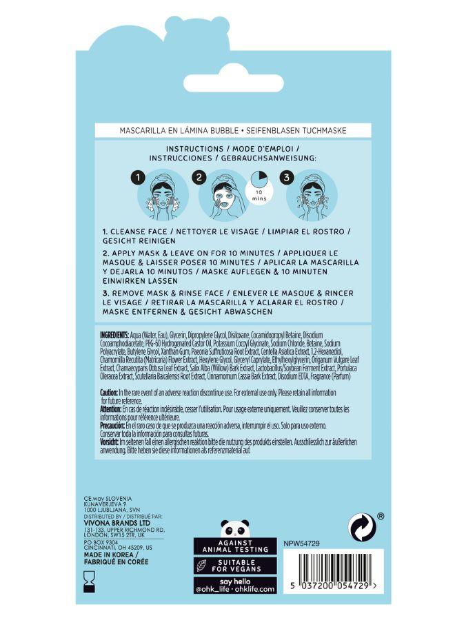 Oh K Deep Cleansing Bubble Sheet Mask with Oxygenating Bubbles – Detoxifying and Purifying Facial Sheet Mask for Glowing, Clear Skin - Image 5