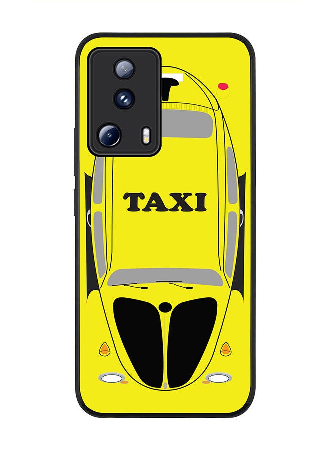 Stylizedd Rugged Black edge case for Xiaomi 13 Lite 5G / Xiaomi Civi 2 5G, Slim fit Soft Case Flexible Rubber Edges Anti Drop TPU Gel Thin Cover -  Yellow Taxi - Image 1