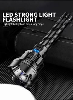 MIXDE Flashlights High Lumens Rechargeable, 12000 Lumens Super Bright Led Flashlight with COB Work Light, Powerful Flash Light, High Powered Handheld Tactical Flashlights for Emergencies Camping Hiking Giftto 10-Hour Usage | Emergency Power Bank & Window Breaker  - Image 1