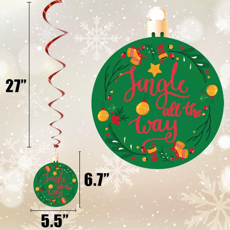 GOER 36 Pcs Christmas Decorations,Hanging Swirls for Christmas Party Supplies - Image 5