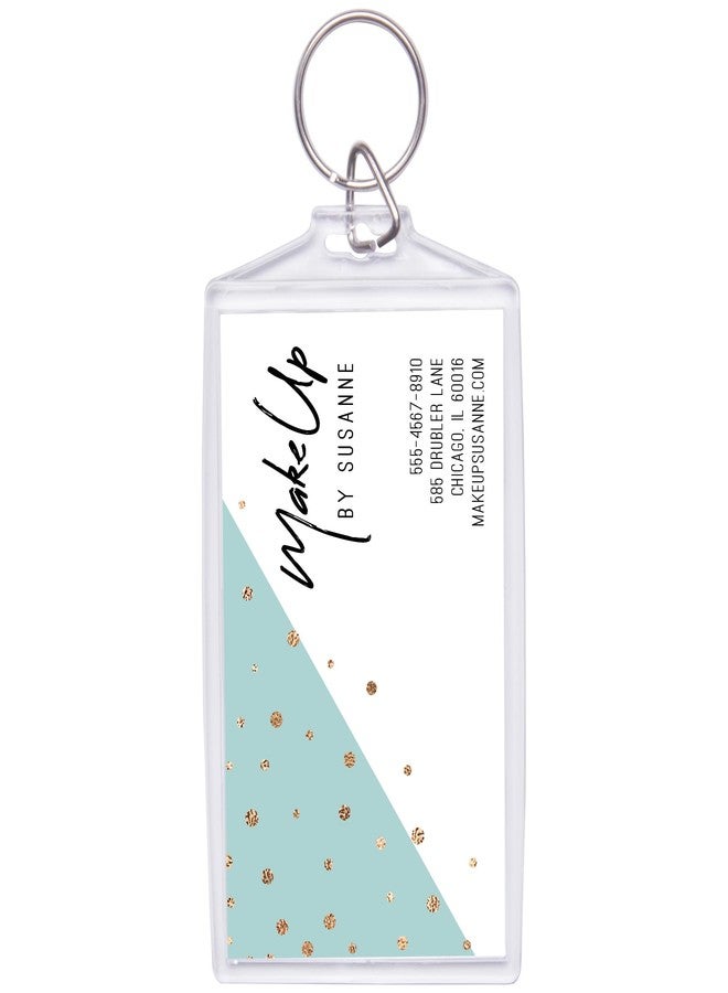 Snapins Acrylic Photo Snap-in Business Card Size Keychain - Pack of 25 - Image 1