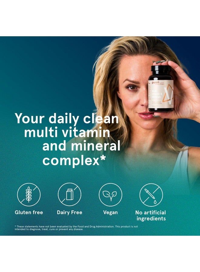 Puori Multi-Vitamin and Mineral Complex - 60 Vegan Capsules - Vegan Certified with 13 Essential Vitamin and 9 Minerals - for Overall Health, Nervous and Immune System - Dairy-Free, Vegetarian - Image 4