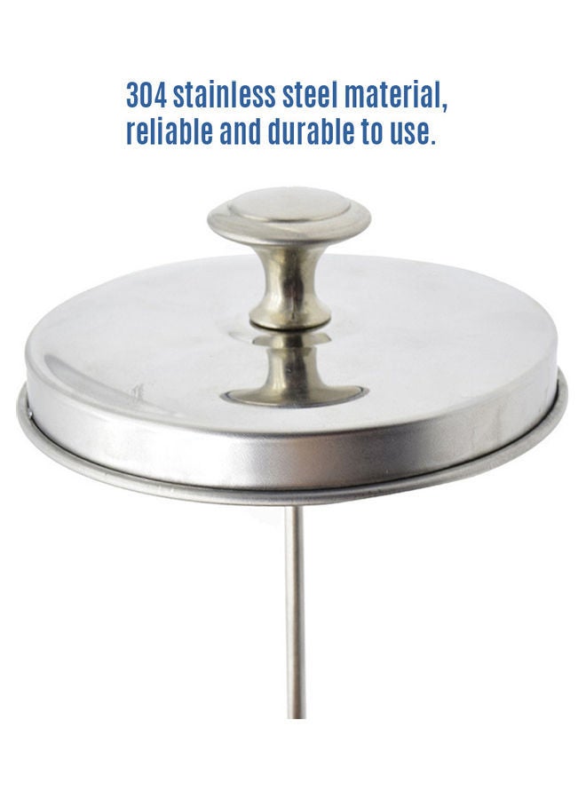 NIBEMINENT Barber Comb Sanitizing Disinfectant Jar Silver - Image 3