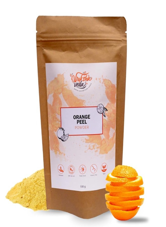 Vriksha Veda Organic Orange Peel Powder for Face and Body I Skin Brightening Face Pack I Tan Removal I 100% Pure I 100 gms - Image 1