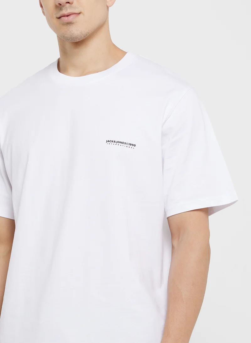 JACK & JONES Jorportland Logo Crew Neck T-Shirt