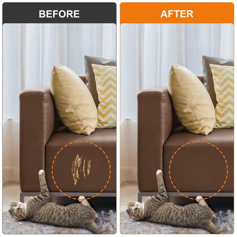 Cahomo Self-Adhesive Leather Repair Patches Tape for Couches - 8x11 inch, Vinyl & Leather Repair Kit for Furniture, Car Seats, Handbags, Jackets - Dark Brown - Image 5
