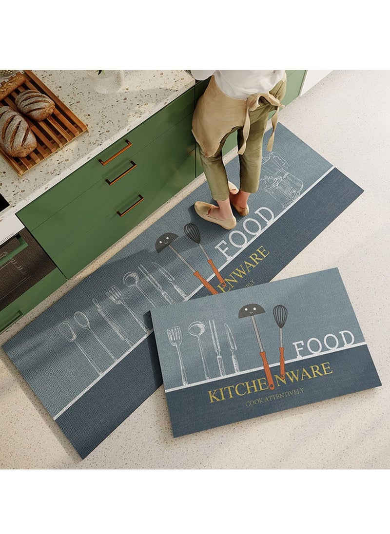Hihonor Washable Anti Fatigue Kitchen Rug Sets Farmhouse Kitchen Floor Mats,Sets 2 Piece Non Slip Heavy Duty Standing Mat, Set Waterproof Comfort Floor Rug Runner(50x80+50x120cm)  - Image 2