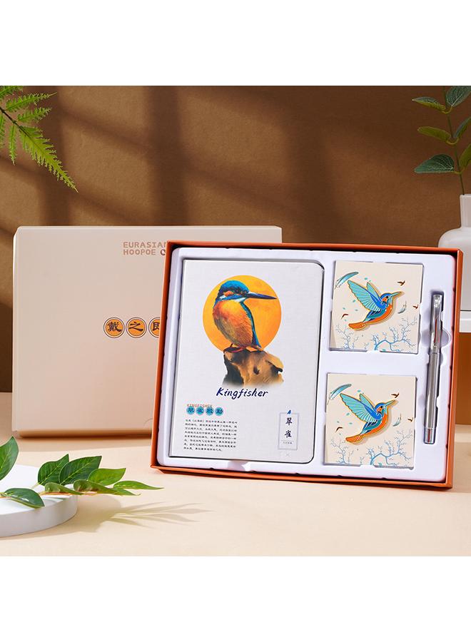 Bluejw Dai Shengbird Wearing Winning Brooch Hand Account Gift Box Suit Notepad Brooch Set Thank You Shi En Hand Account Book Gift Box - Image 1