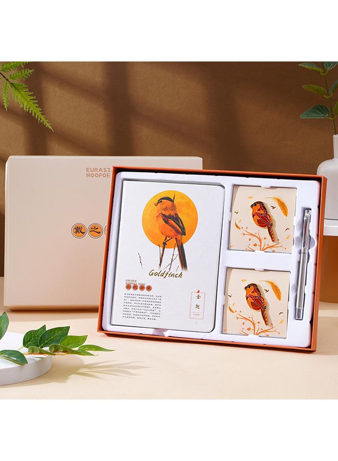 Bluejw Dai Shengbird Wearing Winning Brooch Hand Account Gift Box Suit Notepad Brooch Set Thank You Shi En Hand Account Book Gift Box - Image 4