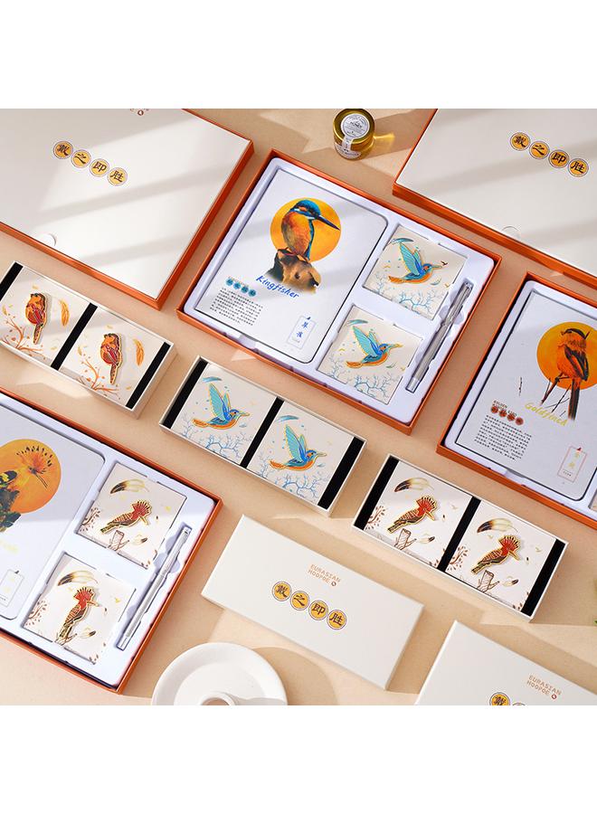 Bluejw Dai Shengbird Wearing Winning Brooch Hand Account Gift Box Suit Notepad Brooch Set Thank You Shi En Hand Account Book Gift Box - Image 3