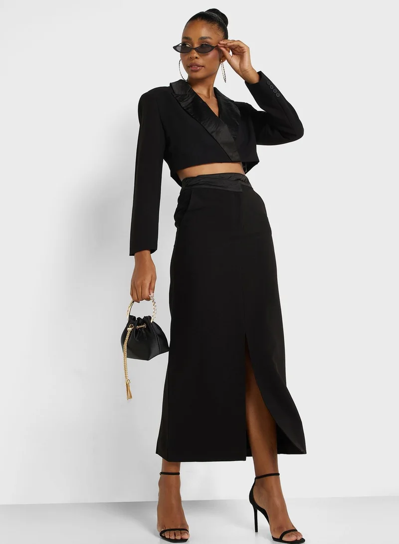 4th & Reckless Satin Belt Band Skirt