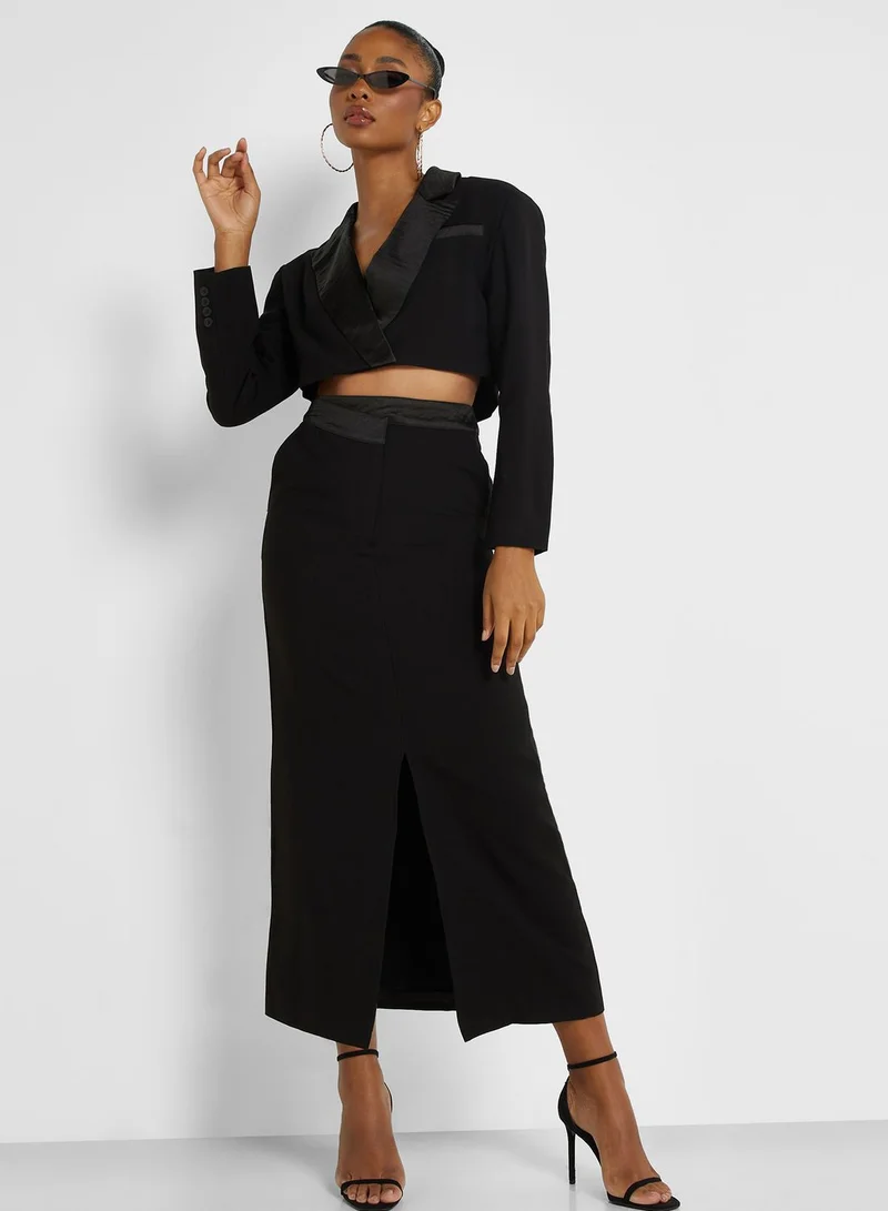 4th & Reckless Satin Belt Band Skirt