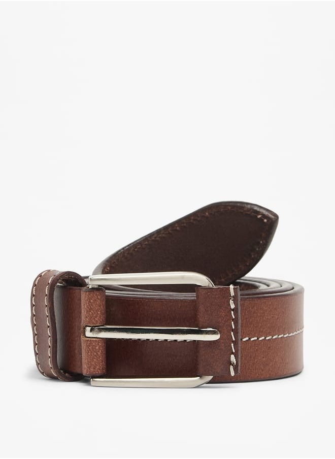 Lee Cooper Men Leather Belt with Pin Buckle Closure  - Image 3