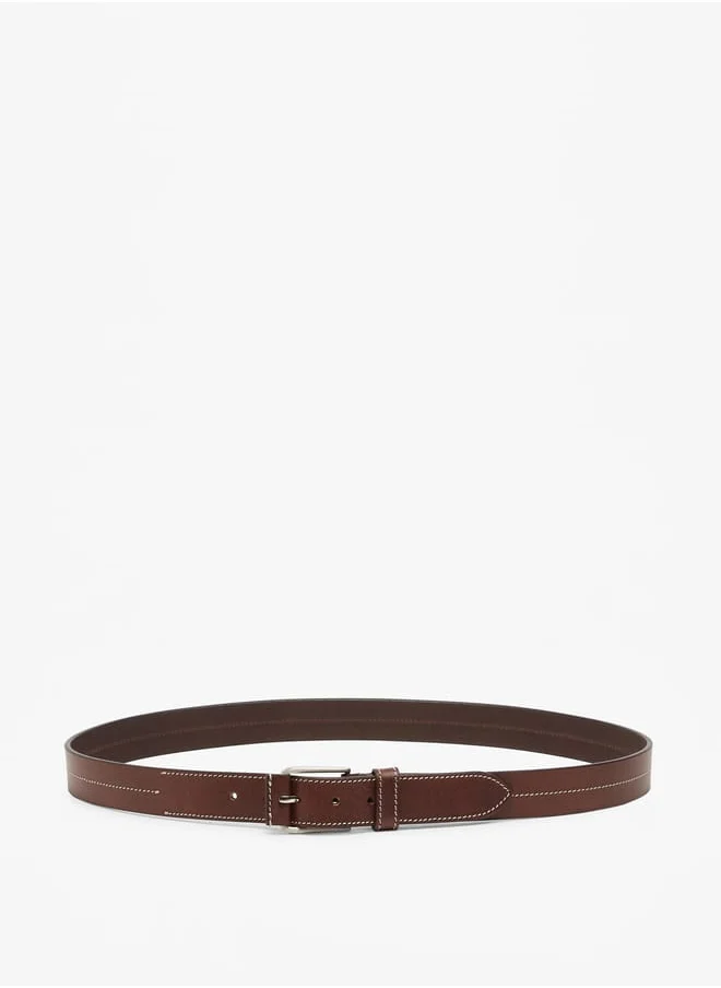 لي كوبر Men Leather Belt with Pin Buckle Closure