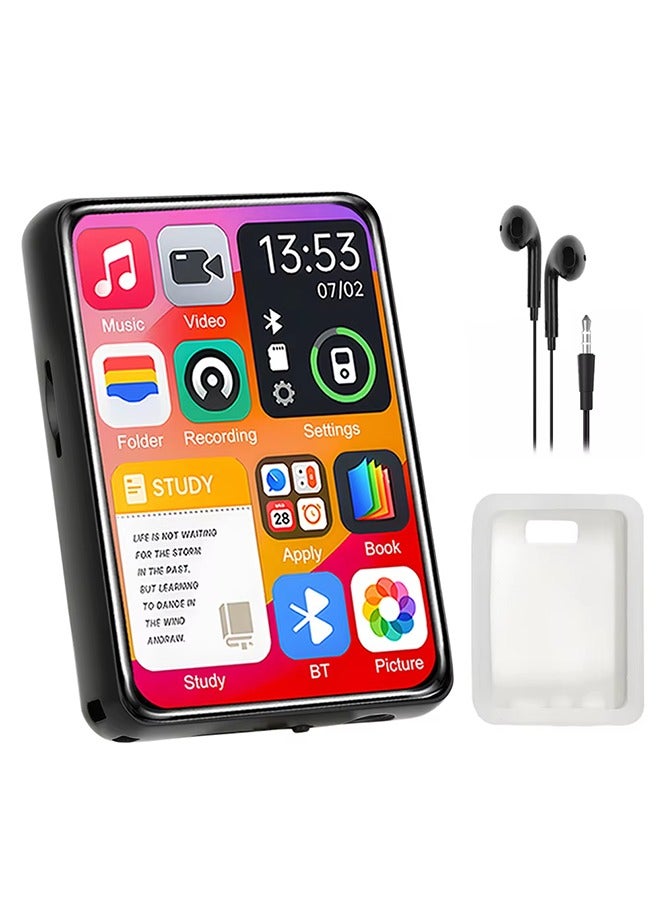Bluetooth 5.4 Mp3 Player with Touch Screen, HiFi Sound, Built-in Speaker, 32GB Support for Recording and E-Book Reading - Image 1