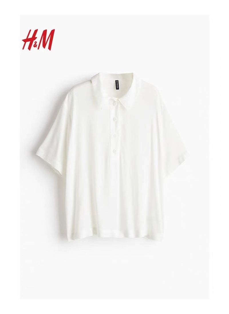 H and M - HM New Women's Fashionable And Comfortable Casual Commuting Cotton Top - Image 1
