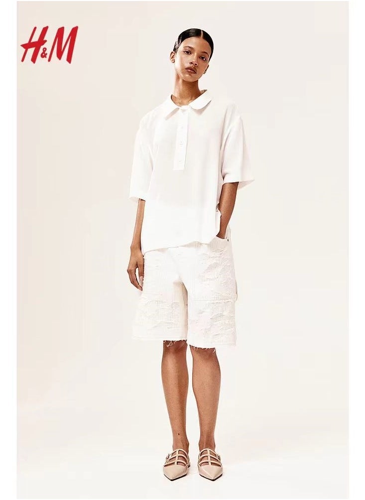 H and M - HM New Women's Fashionable And Comfortable Casual Commuting Cotton Top - Image 1