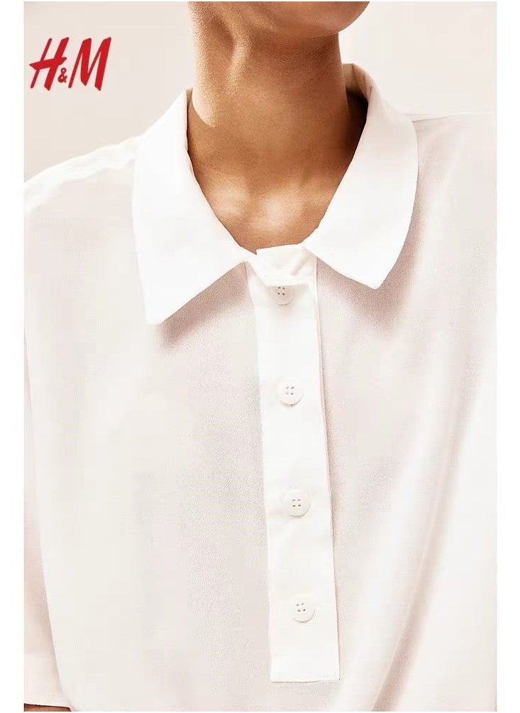 H and M - HM New Women's Fashionable And Comfortable Casual Commuting Cotton Top - Image 1